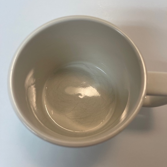 Stoneware Mug - "Kiss Me I'm Caffeinated" - 12 oz - Cream with Gold Writing - Picture 2 of 5